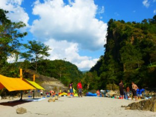 Beach campsite