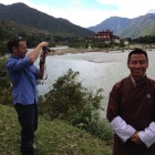 James and Karma. Punaka Dzong  set in-between the confluence of the two rivers the Mo chuu and Po Chuu.