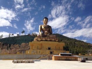 Bhuddha Dordenma looking down over the capital city Thimphu